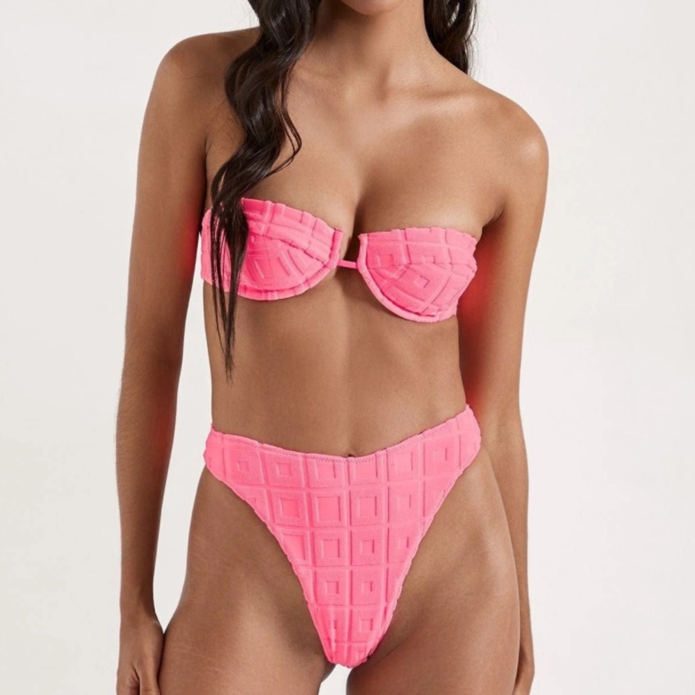 taylor bottom flamingo pink one one swimwear bikini